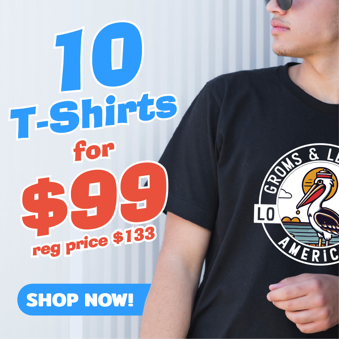 10 T-shirts for $99