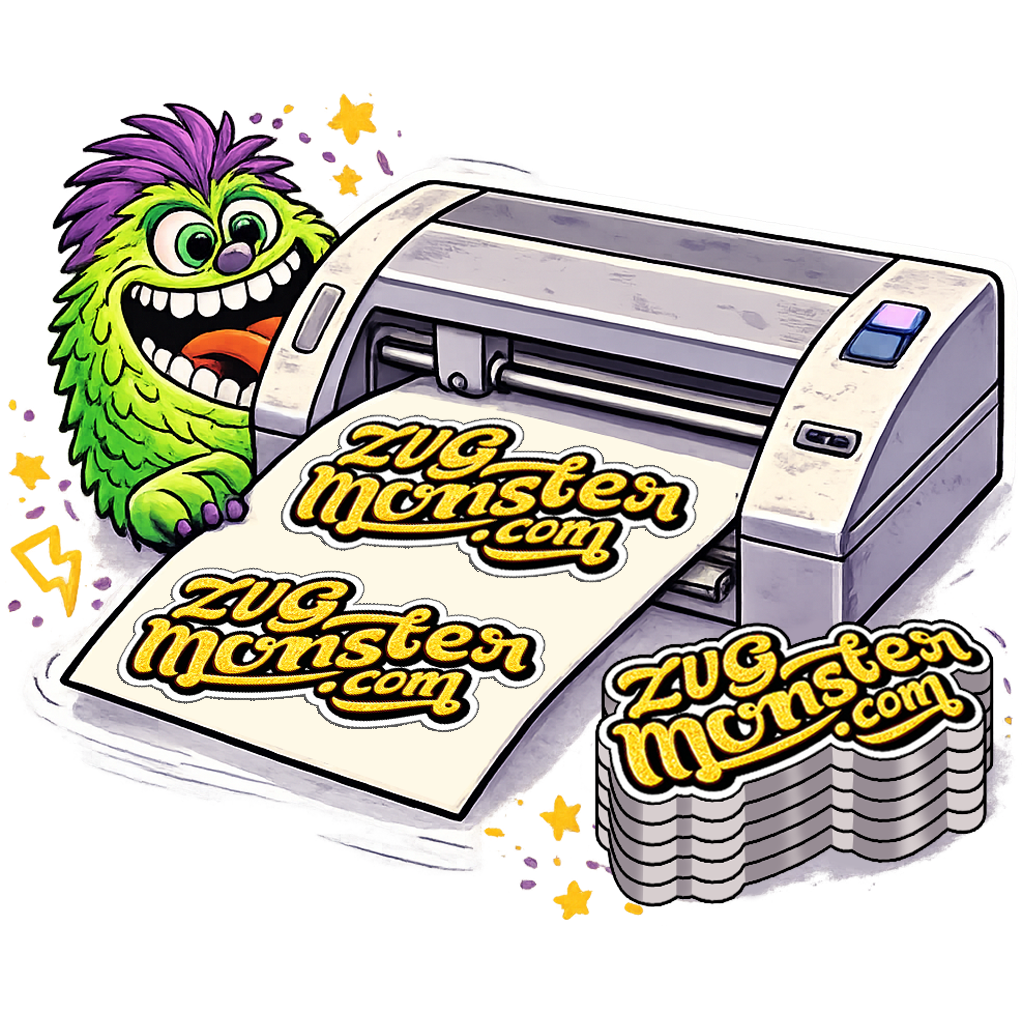 ZUG Monster custom sticker printing and production process