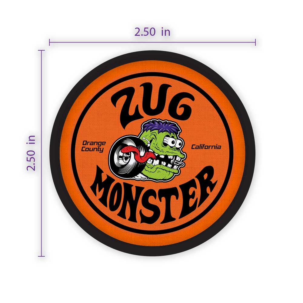 2.5" Round Custom Patch with Adhesive & Black Border.