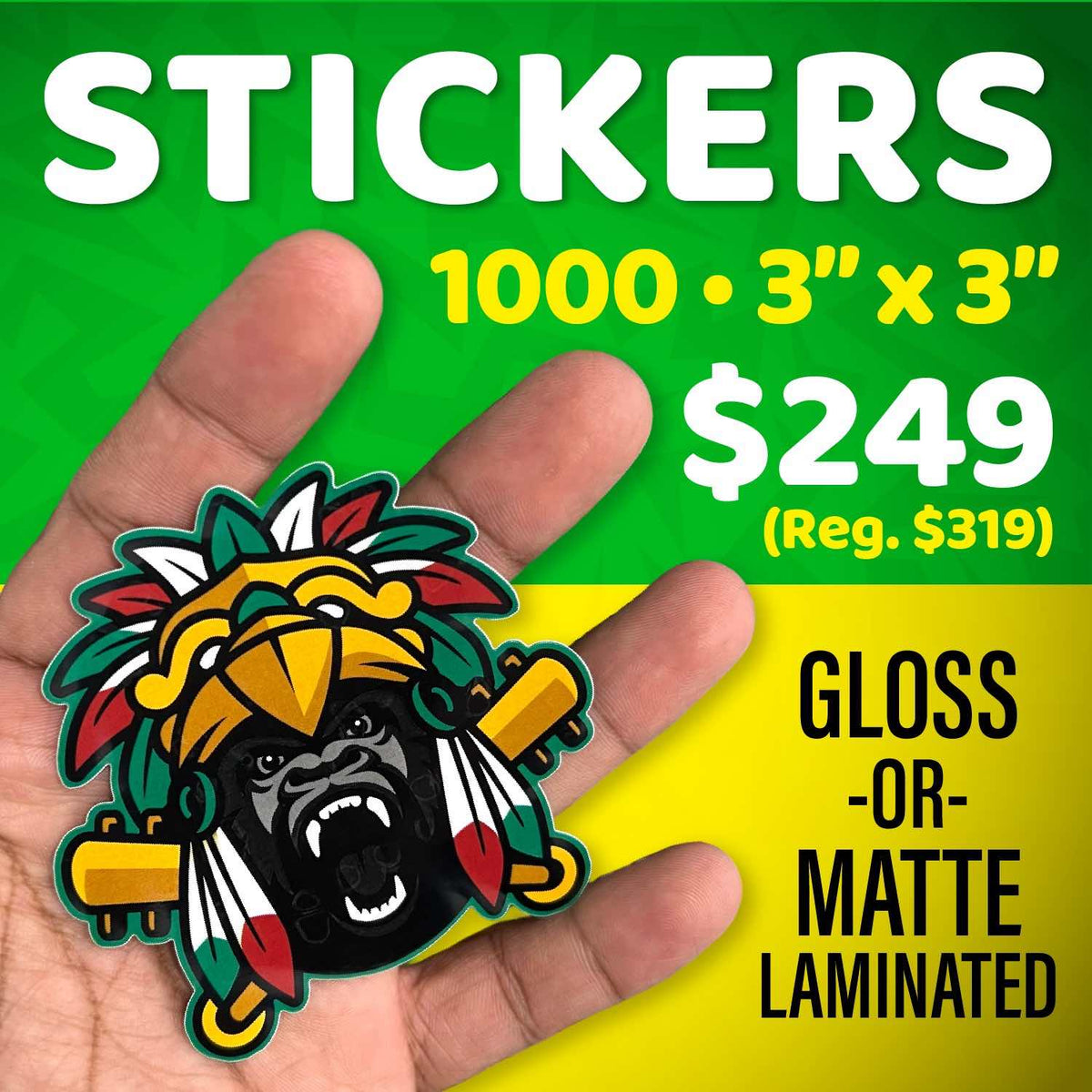 1000 3" Stickers Deal