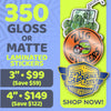350 3" or 4" Sticker Deal