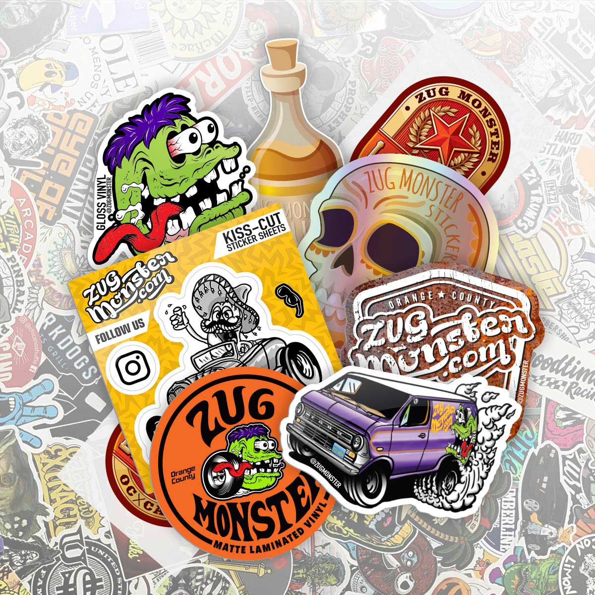Close-up of custom vinyl sticker with smooth cut and weatherproof material