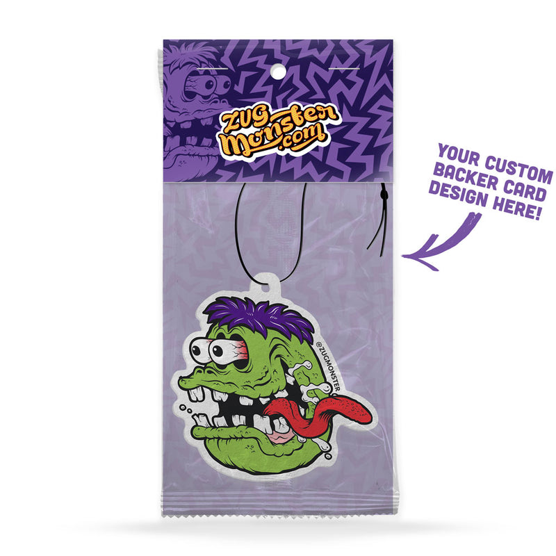 Custom air fresheners with branded retail packaging