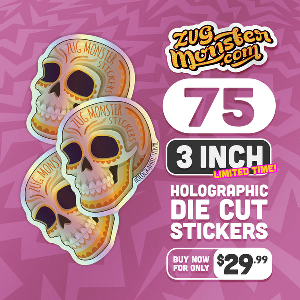 75 Holographic Stickers for $29.99