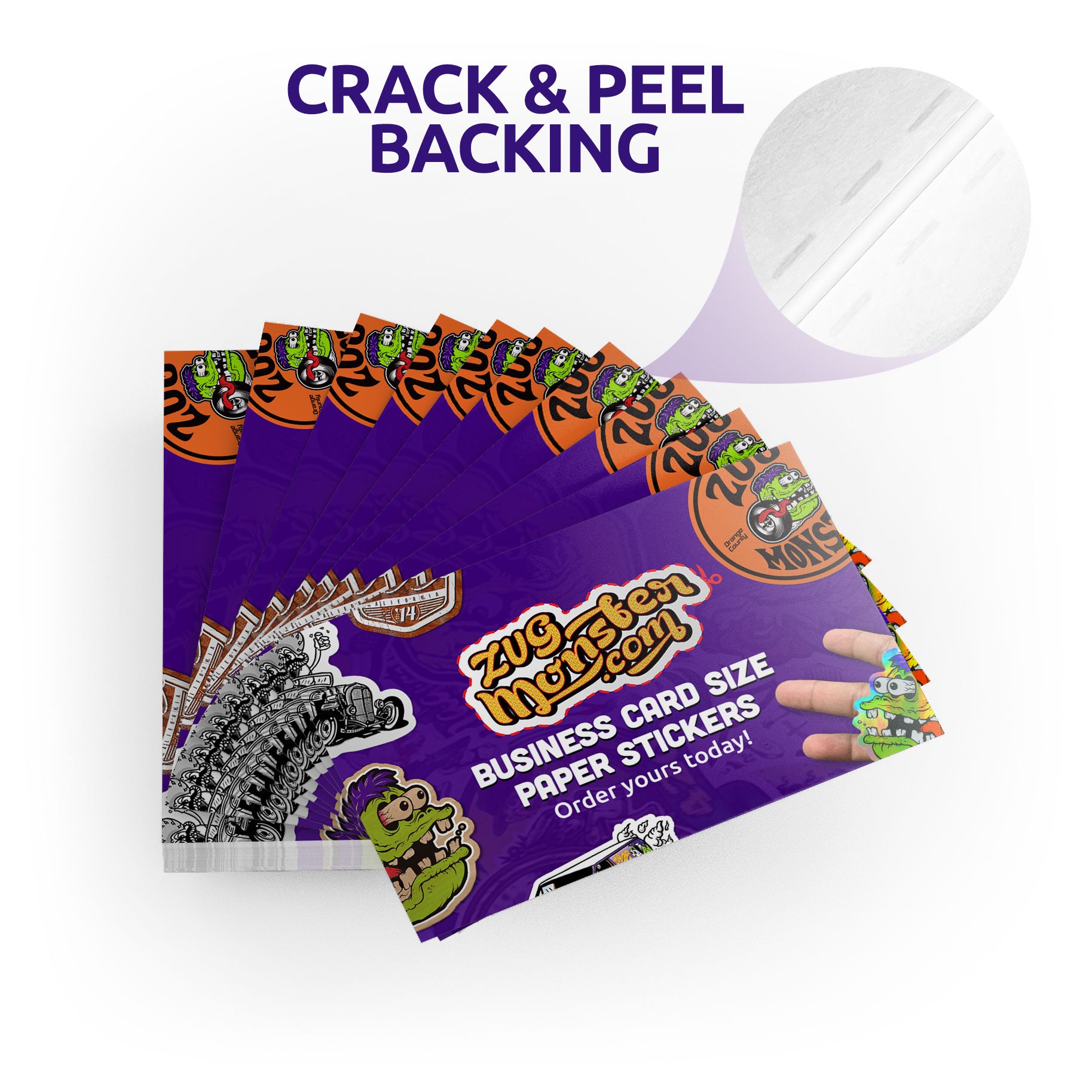 3.5"x2" Back Slit Paper Stickers
